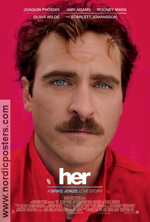 Her 2013 movie poster Joaquin Phoenix Amy Adams Scarlett Johansson Spike Jonze