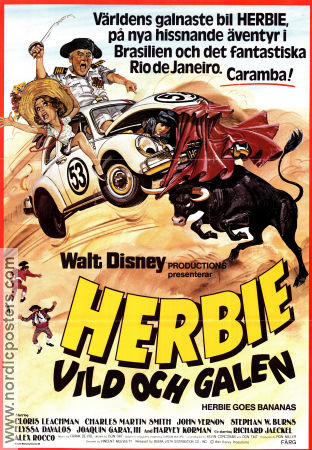 Herbie Goes Bananas 1980 movie poster Charles Martin Smith Stephen W Burns Cloris Leachman Vincent McEveety Find more: Herbie Cars and racing