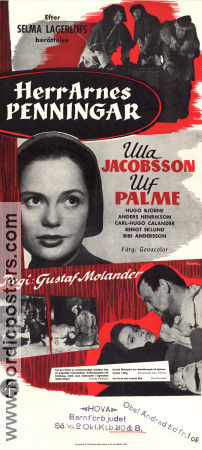 Herr Arnes penningar 1955 poster Ulla Jacobsson Ulf Palme Hugo Björne Bibi Andersson Gustaf Molander Text: Selma Lagerlöf