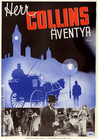 Herr Collins äventyr 1943 movie poster Anders Henrikson Birgit Sergelius