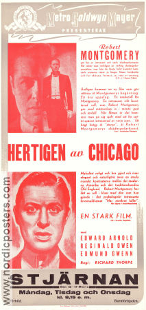 The Earl of Chicago 1940 movie poster Robert Montgomery Edward Arnold Reginald Owen Richard Thorpe