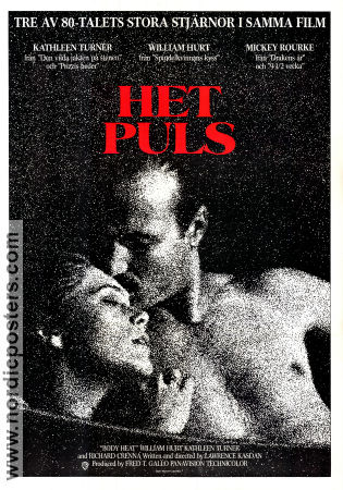 Body Heat 1981 movie poster William Hurt Kathleen Turner Richard Crenna Lawrence Kasdan