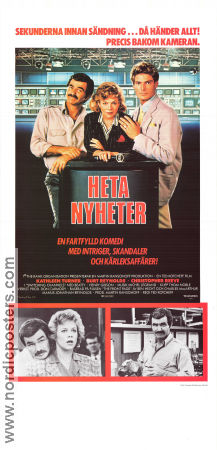 Heta nyheter 1988 poster Kathleen Turner Burt Reynolds Christopher Reeve Ted Kotcheff