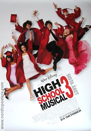 High School Musical 3 2008 movie poster Zac Efron Vanessa Hudgens Ashley Tisdale Kenny Ortega School Musicals From TV