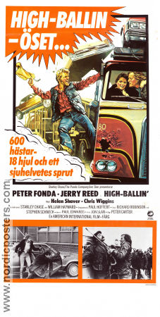 High-Ballin 1978 movie poster Peter Fonda Jerry Reed Helen Shaver Peter Carter Cars and racing