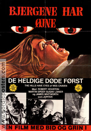 The Hills Have Eyes 1977 movie poster Suze Lanier-Bramlett Robert Houston Wes Craven