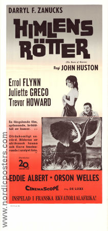 The Roots of Heaven 1959 movie poster Errol Flynn Juliette Greco Trevor Howard Orson Welles John Huston Find more: Africa