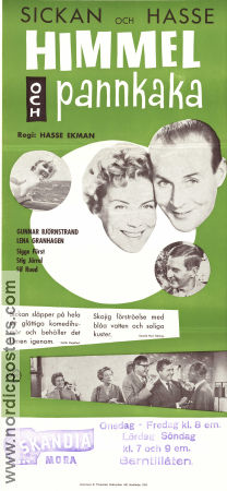 Himmel och pannkaka 1959 movie poster Sickan Carlsson Lena Granhagen Gunnar Björnstrand Hasse Ekman