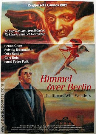 Der Himmel über Berlin 1987 movie poster Bruno Ganz Wim Wenders Artistic posters