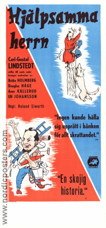 Hjälpsamma herrn 1954 movie poster Carl-Gustaf Lindstedt Britta Holmberg Douglas Håge Robert Brandt