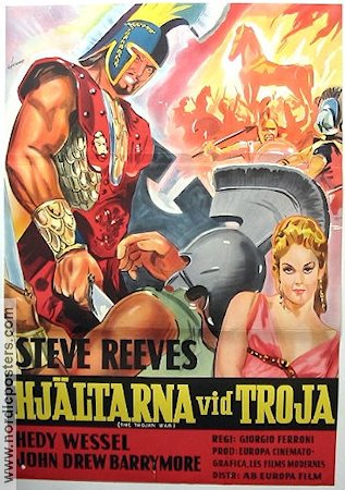 The Trojan War 1963 movie poster Steve Reeves Sword and sandal