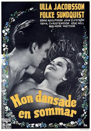 One Summer of Happiness 1951 movie poster Ulla Jacobsson Folke Sundquist Arne Mattsson