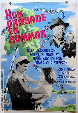 One Summer of Happiness 1951 movie poster Ulla Jacobsson Folke Sundquist Arne Mattsson