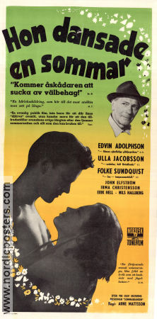 One Summer of Happiness 1951 movie poster Ulla Jacobsson Folke Sundquist Edvin Adolphson Arne Mattsson