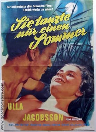 One Summer of Happiness 1951 movie poster Ulla Jacobsson Folke Sundquist Arne Mattsson