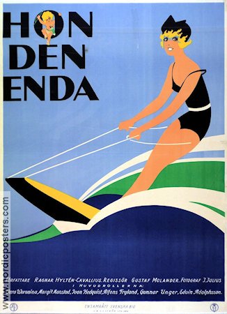 Hon den enda 1927 movie poster Vera Woronina