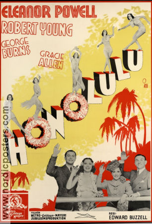 Honolulu 1939 movie poster Eleanor Powell Robert Young George Burns Edward Buzzell Musicals