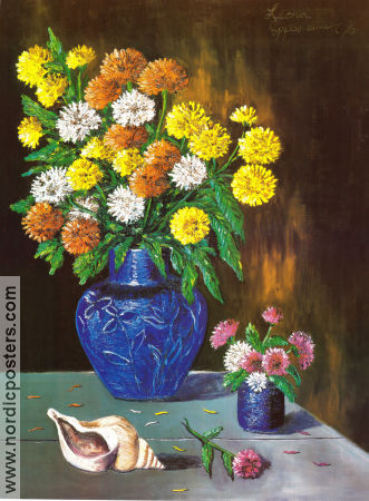 Höst-astrar 1996 affisch Affischkonstnär: Leona Oppenheimer Blommor och växter Konstaffischer