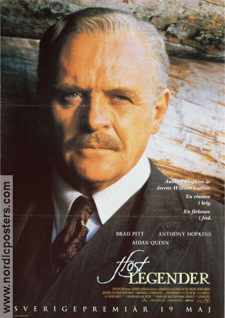 Legends of the Fall 1994 movie poster Anthony Hopkins Edward Zwick