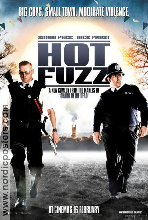 Hot Fuzz 2007 movie poster Simon Pegg Nick Frost Martin Freeman Edgar Wright Police and thieves