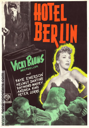 Hotel Berlin 1945 movie poster Faye Emerson Peter Lorre Peter Godfrey Writer: Vicki Baum