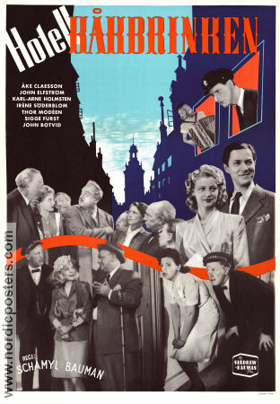 Hotell Kåkbrinken 1946 movie poster John Elfström Thor Modéen Sigge Fürst Schamyl Bauman Find more: Stockholm