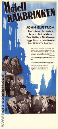 Hotell Kåkbrinken 1946 poster John Elfström Schamyl Bauman