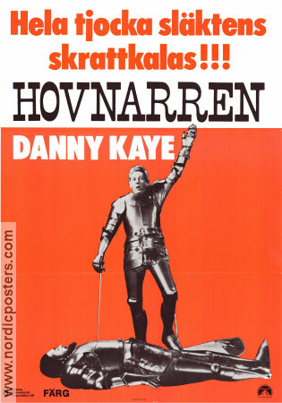 Hovnarren 1955 poster Danny Kaye Glynis Johns Basil Rathbone Melvin Frank