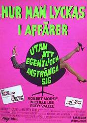 Hur man lyckas i affärer utan att egentligen anstränga sig 1967 movie poster Robert Morse Rudy Vallee