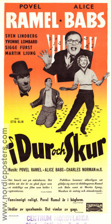 I dur och skur 1953 movie poster Povel Ramel Alice Babs Sven Lindberg Yonne Lombard Sigge Fürst Martin Ljung Stig Olin