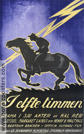 I elfte timmen 1920 poster Henry B Walthall Francis McDonald Bertram Bracken