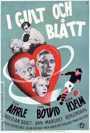 I gult och blått 1942 movie poster Elof Ahrle John Botvid