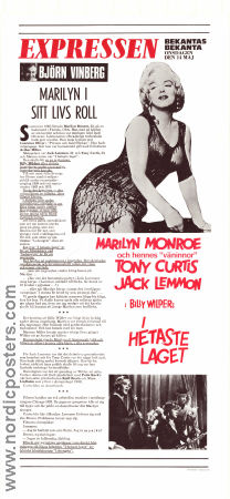Some Like it Hot 1959 movie poster Marilyn Monroe Jack Lemmon Tony Curtis Billy Wilder Ladies