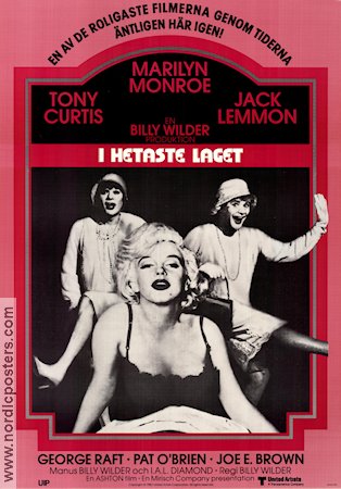 Some Like it Hot 1959 movie poster Marilyn Monroe Jack Lemmon Tony Curtis Billy Wilder