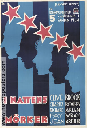 The Lawyer´s Secret 1931 movie poster Clive Brook Charles Buddy Rogers Richard Arlen Louis J Gasnier