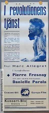 I revolutionens tjänst 1937 movie poster Pierre Fresnay