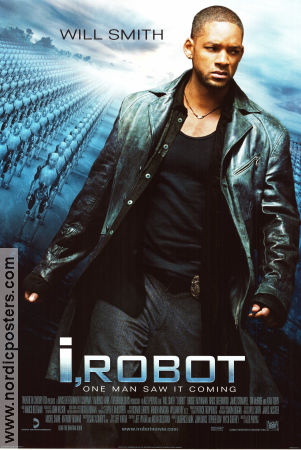 I Robot 2004 movie poster Will Smith Bridget Moynahan Bruce Greenwood Alex Proyas Writer: Isaac Asimov Robots