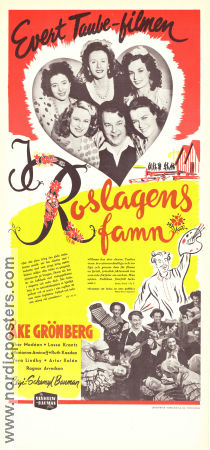 I Roslagens famn 1945 poster Åke Grönberg Artur Rolén Vera Lindby Schamyl Bauman Musik: Evert Taube Skärgård Musikaler