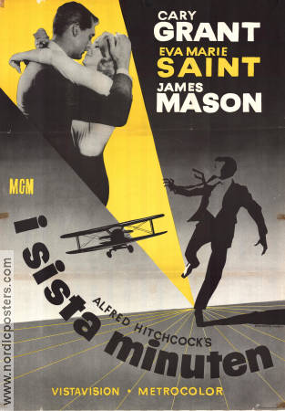 Movie Poster North by Northwest 1959 Swedish