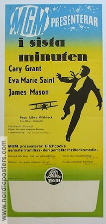 I sista minuten 1959 poster Cary Grant Eva Marie Saint James Mason Alfred Hitchcock