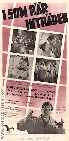 I som här inträden 1945 poster Georg Rydeberg Irma Christenson Ingrid Borthen Arne Mattsson Medicin och sjukhus