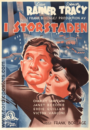 Big City 1937 movie poster Spencer Tracy Luise Rainer Charley Grapewin Frank Borzage
