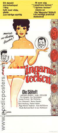 I Tvillingernes tegn 1975 movie poster Ole Söltoft Preben Mahrt Cia Löwgren Werner Hedman Denmark