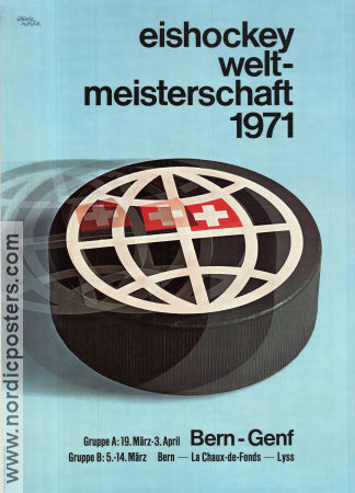 Ice Hockey World Championship Bern 1971 poster Winter sports Poster from: Switzerland