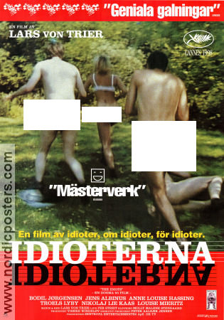 Idioterne 1997 movie poster Bodil Jörgensen Jens Albinus Anne Louise Hassing Lars von Trier Denmark