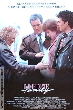 Immediate Family 1989 movie poster Glenn Close James Woods Mary Stuart Masterson Jonathan Kaplan