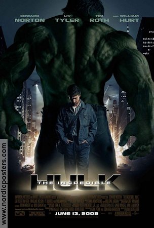 The Incredible Hulk 2008 movie poster Edward Norton Find more: Marvel From comics