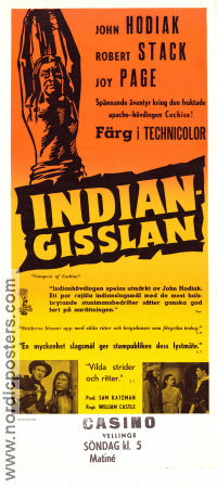Indiangisslan 1953 poster John Hodiak Robert Stack Joy Page William Castle