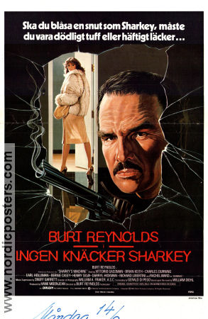 Ingen knäcker Sharkey 1981 poster Rachel Ward Vittorio Gassman Burt Reynolds Vapen