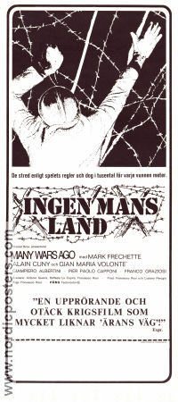 Ingen mans land 1970 poster Mark Frechette Alain Cuny Gian Maria Volonté Francesco Rosi Krig